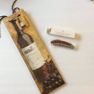 NEW CONNOISSEUR'S DELUXE WAITER’S WINE CORKSCREW  NEW IN BOX FREE WINE BAG